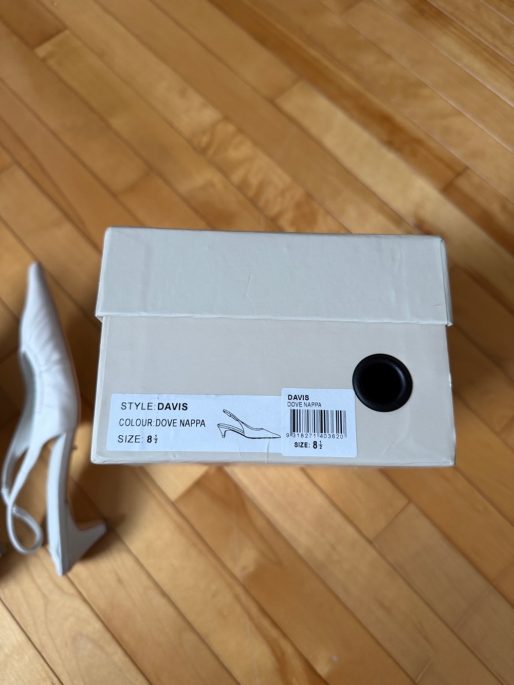 Tony Bianco Davis Kitten Heel Slingback in Dove Nappa (White/Cream) - Picture 8 of 14